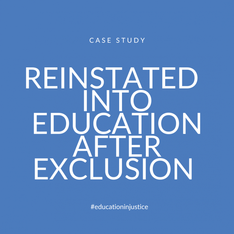 Reinstated into Education after Exclusion